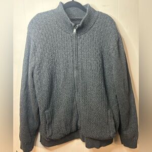 Emanuel Ungaro, size XL, weathered grey Sherpa lined jacket with elbow pads